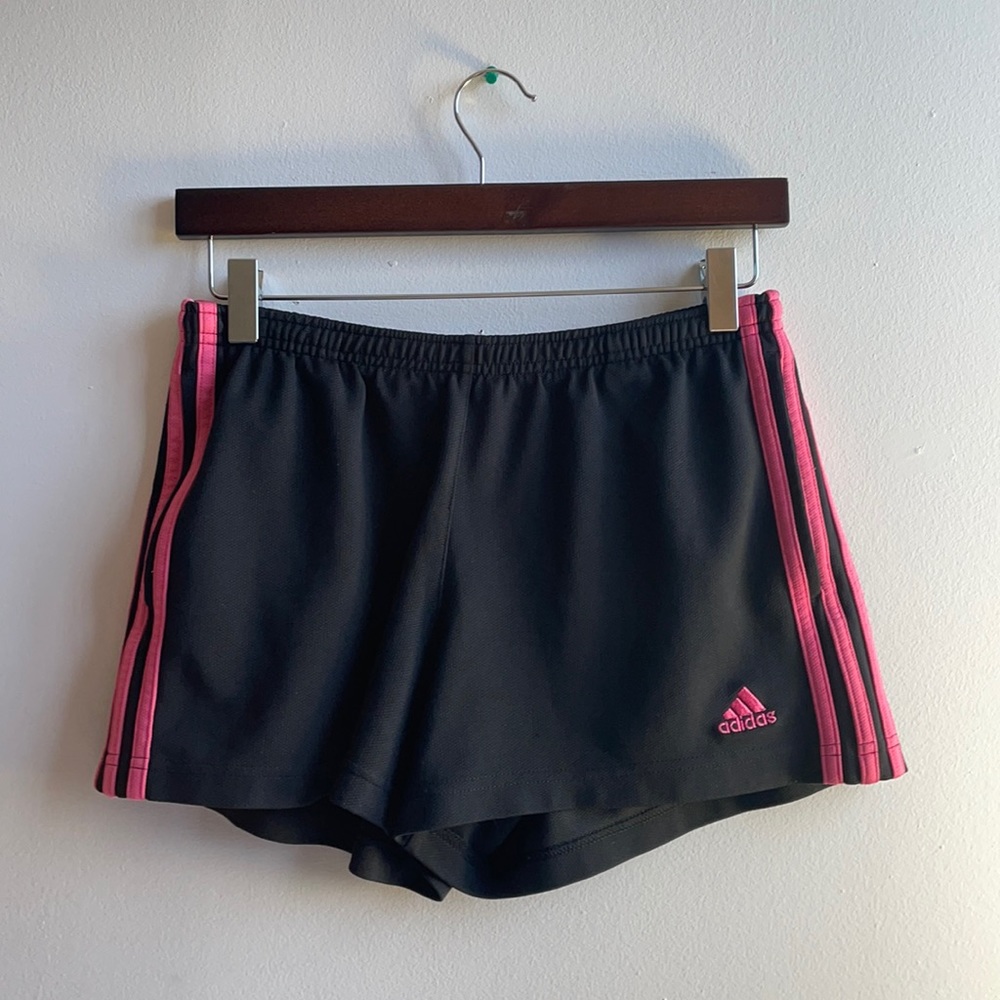 Black & Pink adidas Athletic Shorts Size Small .